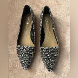 Alfani Women's Samantha Pointed-Toe Loafer Flats Black/White Multi 8 M